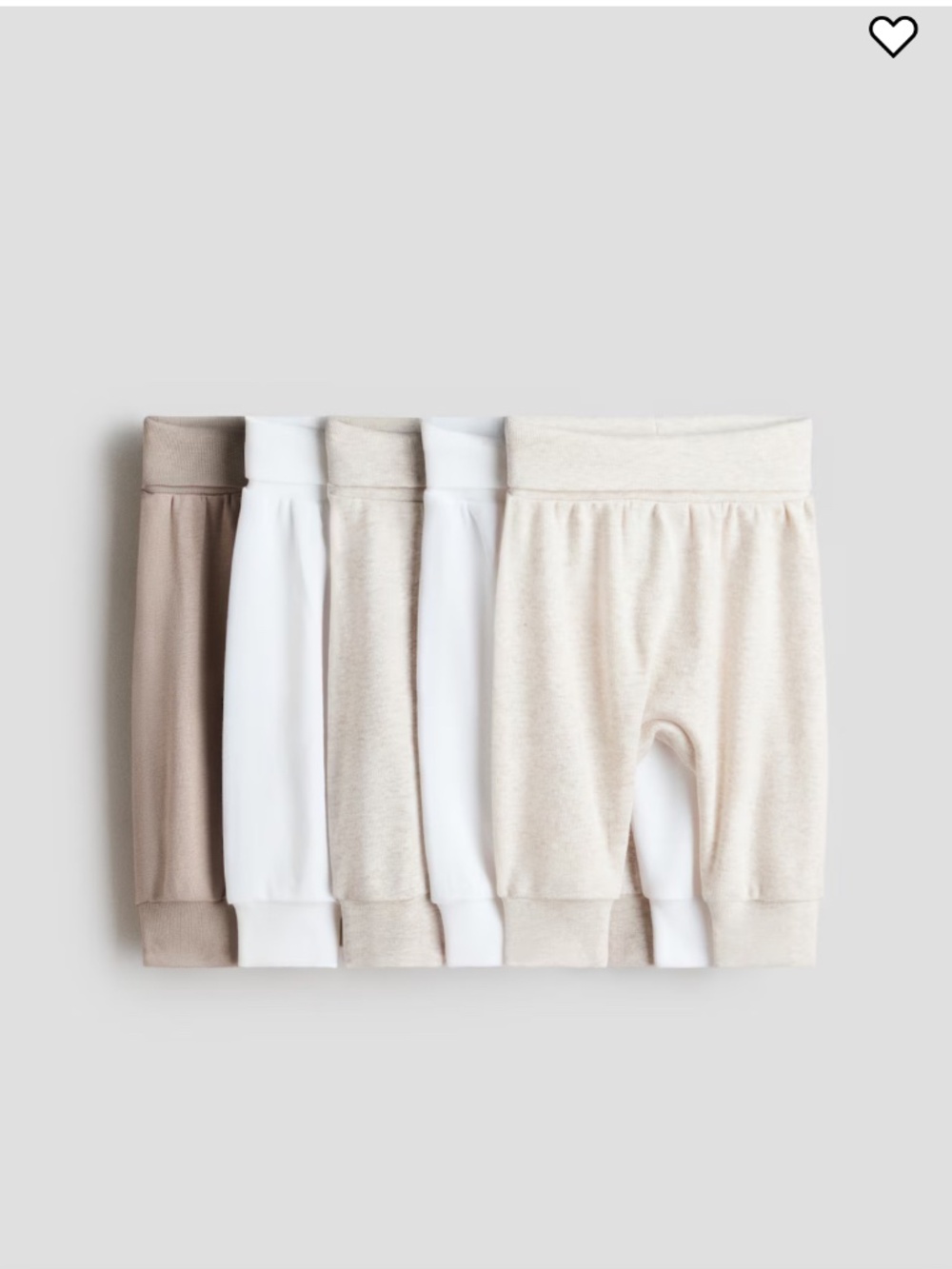 5-PACK FOLDOVER-WAIST PANTS